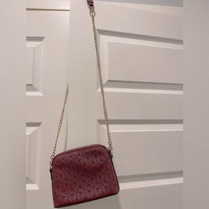 Designed Burgundy Crossbody Bag
